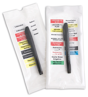 Medication Label Kit Vismark™ 20 Black on White Sterile Labels, 16 Printed,  4 Blank, Superfine Tip Waterproof Permanent Marker - Suprememed